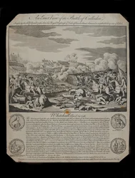 An Exact View of the Battle of Culloden, publicerad av B. Cole, i hörnet av King